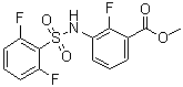 structure of CAS# 1195768-19-4, 3-[[(2,6-二氟苯基)磺酰基]氨基]-2-氟苯甲酸甲酯