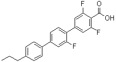 structure of CAS# 1195821-09-0, 2',3,5-Trifluoro-4''-propyl-[1,1':4',1''-terphenyl]-4-carboxylic acid