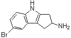 structure of CAS# 1196037-58-7, 7-溴-1,2,3,4-四氢环戊二烯并[b]吲哚-2-胺