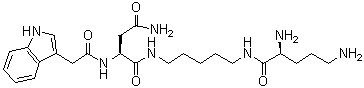 CAS # 119613-54-6, (2S)-N1-[5-[[(2S)-2,5-Diamino-1-oxopentyl]amino]pentyl]-2-[(1H-indol-3-ylacetyl)amino]butanediamide, Nephilatoxin 11