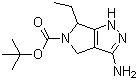 CAS 登录号：1196153-31-7, 3-氨基-6-乙基-4,6-二氢吡咯并[3,4-c]吡唑-5(1H)-羧酸叔丁酯