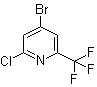 structure of CAS# 1196153-93-1, 4-溴-2-氯-6-(三氟甲基)吡啶