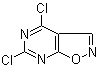 structure of CAS# 1197193-09-1, 4,6-二氯-异恶唑并[5,4-d]嘧啶