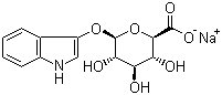 structure of CAS# 119736-51-5, 3-吲哚基-beta-D-葡萄糖醛酸钠盐