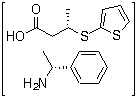 CAS # 1197375-23-7, (3S)-3-(2-Thienylthio)butanoic acid compd. with (alphaR)-alpha-methylbenzenemethanamine