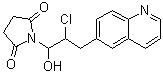 structure of CAS# 1197377-31-3, 1-[2-氯-1-羟基-3-(6-喹啉基)丙基]-2,5-吡咯烷二酮