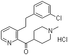 CAS # 119770-60-4, (1-Methyl-4-piperidinyl)[3-[2-(3-chlorophenyl)ethyl]pyridinyl]methanone hydrochloride, [3-[2-(3-Chlorophenyl)ethyl]-2-pyridinyl](1-methyl-4-piperidinyl)methanone hydrochloride