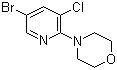 structure of CAS# 1199773-09-5, 4-(5-溴-3-氯-2-吡啶基)吗啉
