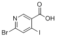 structure of CAS# 1200130-82-0, 6-Bromo-4-iodonicotinic acid