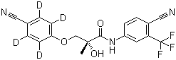 CAS # 1202044-20-9, (2S)-3-(4-Cyanophenoxy-2,3,5,6-d4)-N-[4-cyano-3-(trifluoromethyl)phenyl]-2-hydroxy-2-methylpropanamide