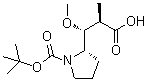 structure of CAS# 120205-50-7, (alphaR,betaR,2S)-1-[叔丁氧羰基]-beta-甲氧基-alpha-甲基-2-吡咯烷丙酸