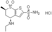 CAS # 120279-36-9, trans-4-(Ethylamino)-5,6-dihydro-6-methyl-4H-thieno[2,3-b]thiopyran-2-sulfonamide 7,7-dioxide monohydrochloride