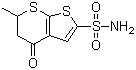 structure of CAS# 120279-88-1, 6-甲基-4-氧-5,6-二氢-4H-噻吩并[2,3-b]噻喃-2-磺酰胺