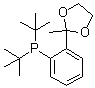 structure of CAS# 1202864-99-0, 2'-(二叔丁基膦基)苯乙酮乙二醇缩酮