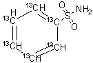 structure of CAS# 1202865-50-6, 苯磺酰胺-<sup>13</sup>C<sub>6</sub>