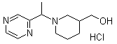 CAS # 1203041-41-1, 1-[1-(2-Pyrazinyl)ethyl]-3-piperidinemethanol hydrochloride