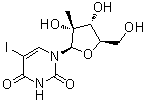 structure of CAS# 1203461-96-4, 2'-C-甲基-5-碘尿苷