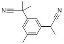 structure of CAS# 120512-38-1, 2-(3-(1-氰基乙基)-5-甲基苯基)-2-甲基丙腈