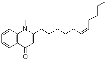 structure of CAS# 120693-49-4, 1-Methyl-2-(6Z)-6-undecen-1-yl-4(1H)-quinolinone
