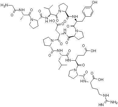 structure of CAS# 120944-72-1, 甘氨酰-L-丙氨酰-L-脯氨酰-L-缬氨酰-L-脯氨酰-L-酪氨酰-L-脯氨酰-L-alpha-天冬氨酰-L-脯氨酰-L-亮氨酰-L-alpha-谷氨酰-L-脯氨酰-L-精氨酸