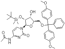 structure of CAS# 121058-85-3, N-乙酰基-5'-O-[二(4-甲氧基苯基)苯基甲基]-2'-O-[(叔丁基)二甲基硅烷基]胞苷