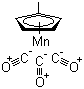 Methylcyclopentadienylmanganese tricarbonyl molecular structure (CAS 12108-13-3)