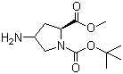 CAS # 121148-00-3, N-Boc-trans-4-amino-L-proline methyl ester, 1-tert-Butyl 2-methyl (2S,4R)-4-aminopyrrolidine-1,2-dicarboxylate