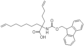 structure of CAS# 1211504-14-1, N-芴甲氧羰基-2-氨基-2-(戊-4-烯基)癸-9-烯酸