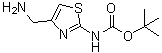 structure of CAS# 1211535-27-1, N-[4-(氨基甲基)-2-噻唑基]氨基甲酸叔丁酯