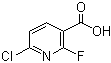 structure of CAS# 1211578-46-9, 6-氯-2-氟-3-吡啶羧酸