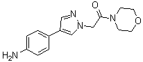 CAS 登录号：1211596-09-6, 2-[4-(4-氨基苯基)-1H-吡唑-1-基]-1-(4-吗啉基)乙酮