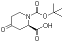 structure of CAS# 1212176-33-4, (2R)-4-氧代-1,2-哌啶二羧酸 1-叔丁酯