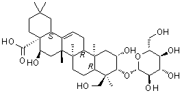 CAS # 121368-52-3, Bernardioside A, 3-O-beta-D-Glucopyranosyl polygalacic acid, Polygalacic acid 3-O-beta-D-glucopyranoside