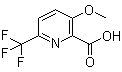 CAS # 1214330-74-1, 3-Methoxy-6-(trifluoromethyl)picolinic acid, 3-Methoxy-6-(trifluoromethyl)-2-pyridinecarboxylic acid