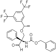 CAS # 1214741-16-8, [3,5-Bis(trifluoromethyl)phenyl]ethoxy]-1-formyl-1-phenylethyl]carbamic acid phenylmethyl ester