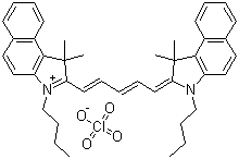 CAS # 121482-73-3, 4,5:4',5'-Dibenzo-1,1'-dibutyl-3,3,3',3'-tetramethylindadicarbocyanine perchlorate