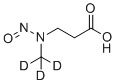 structure of CAS# 1215691-18-1, N-Nitroso-N-(methyl-d3)-3-aminopropionic Acid
