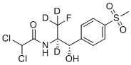 CAS # 1217619-10-7, 2,2-Dichloro-N-[(1S,2R)-3-fluoro-1-hydroxy-1-[4-(methylsulfonyl)phenyl](2,3,3-2H3)-2-propanyl]acetamide