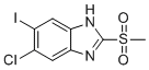 CAS 登录号：1219741-19-1, 5-氯-6-碘-2-(甲基磺酰基)-1H-苯并咪唑