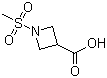 structure of CAS# 1219828-27-9, 1-甲磺酰基氮杂环丁烷-3-羧酸
