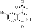 structure of CAS# 1220229-87-7, 6-溴-1,2-二氢-1-氧代-4-异喹啉磺酰氯
