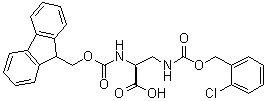 CAS # 1220955-73-6, 3-[[[(2-Chlorophenyl)methoxy]carbonyl]amino]-N-[(9H-fluoren-9-ylmethoxy)carbonyl]-L-alanine