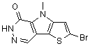 structure of CAS# 1221186-56-6, 2-溴-4,6-二氢-4-甲基-5H-噻吩并[2',3':4,5]吡咯并[2,3-d]哒嗪-5-酮