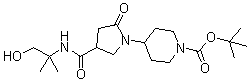 CAS # 1221278-48-3, 4-[4-[[(2-Hydroxy-1,1-dimethylethyl)amino]carbonyl]-2-oxo-1-pyrrolidinyl]-1-piperidinecarboxylic acid 1,1-dimethylethyl ester