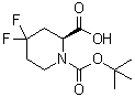 structure of CAS# 1221793-42-5, (2S)-4,4-二氟-1,2-哌啶二甲酸 1-叔丁酯