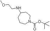 structure of CAS# 1223748-50-2, 六氢-4-[(2-甲氧基乙基)氨基]-1H-氮杂卓-1-羧酸叔丁酯