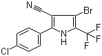 structure of CAS# 122454-29-9, 4-Bromo-2-(4-chlorophenyl)-5-(trifluoromethyl)-1H-pyrrole-3-carbonitrile