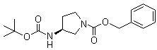 CAS # 122536-74-7, (S)-3-[[(tert-Butoxyl)carbonyl]amino]-1-pyrrolidinecarboxylic acid phenylmethyl ester