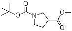 structure of CAS# 122684-33-7, 1-Boc-吡咯烷-3-甲酸甲酯