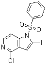 structure of CAS# 1227270-34-9, 4-氯-2-碘-1-(苯磺酰基)-1H-吡咯并[3,2-c]吡啶